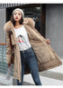 Winter Parka 2024 New Women Jacket Clothes Long Coat Wool Liner Hooded Jacket Fur Collar Thick Warm Snow Wear Fashion Parka